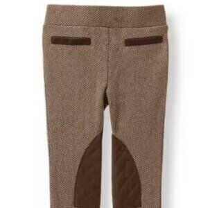 Janie and  Jack Brown Herringbone Ponte Riding Pant 12-18 months